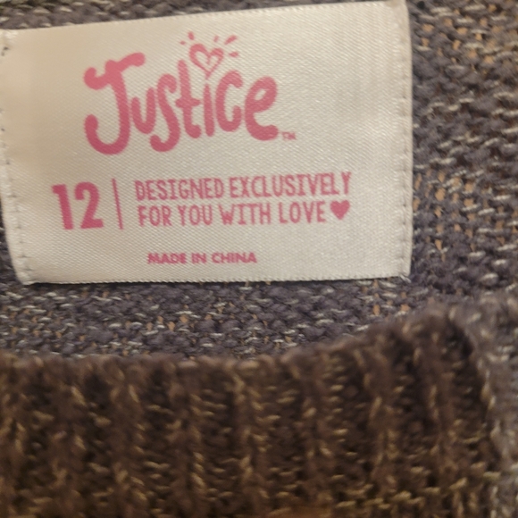 JUSTICE Penguin Sweater Sz 12 - Picture 3 of 4